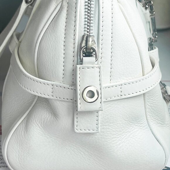 Authentic Christian Dior 2005 Spring White Leather Boston Bag - Picture 10 of 14
